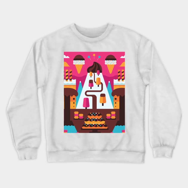 Dessert Island Crewneck Sweatshirt by thehappyonion